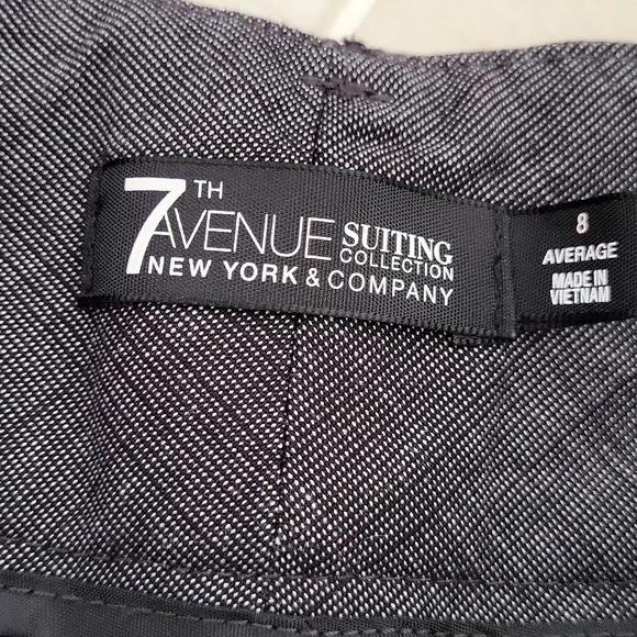 New York & Company Seventh Ave Dark Grey Dress Suiting Pants Size 8 - Picture 6 of 8